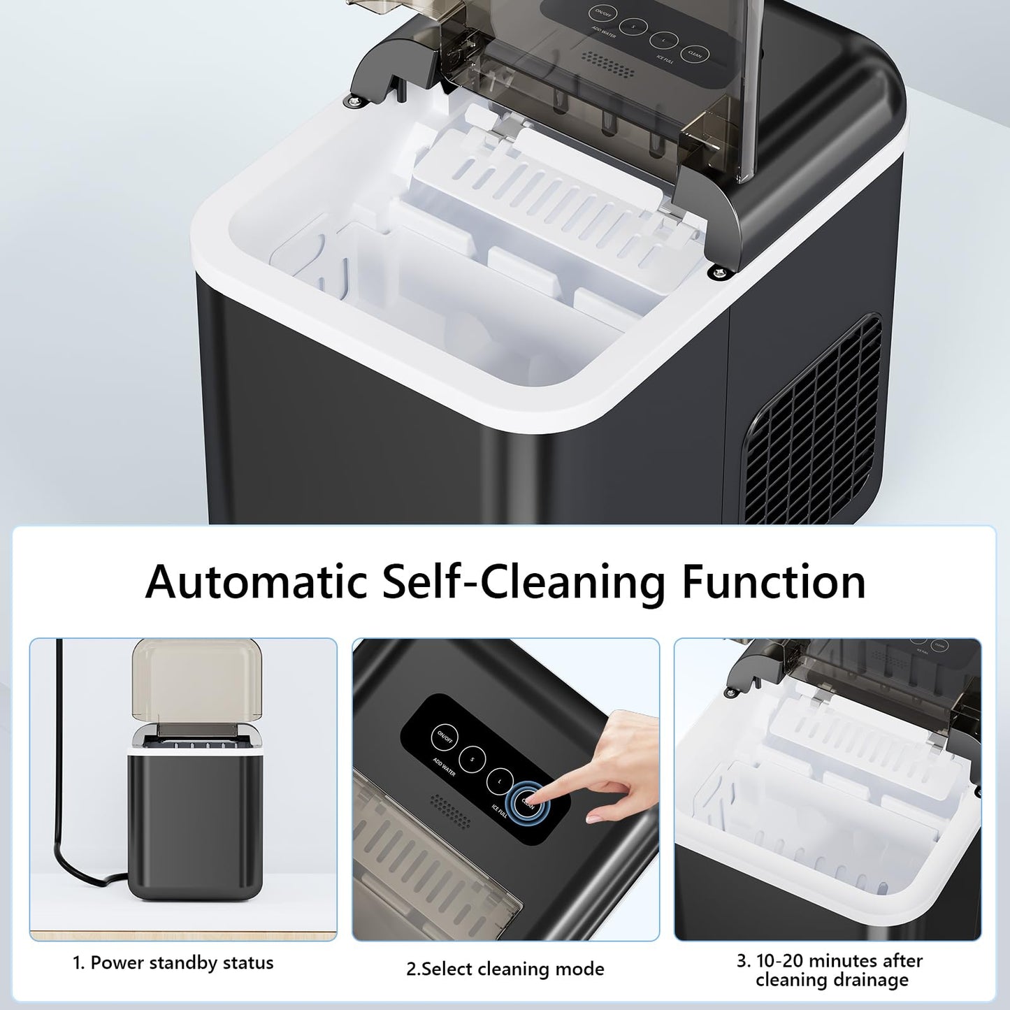 Máquina de Hielo 20kg/24h con Control por App