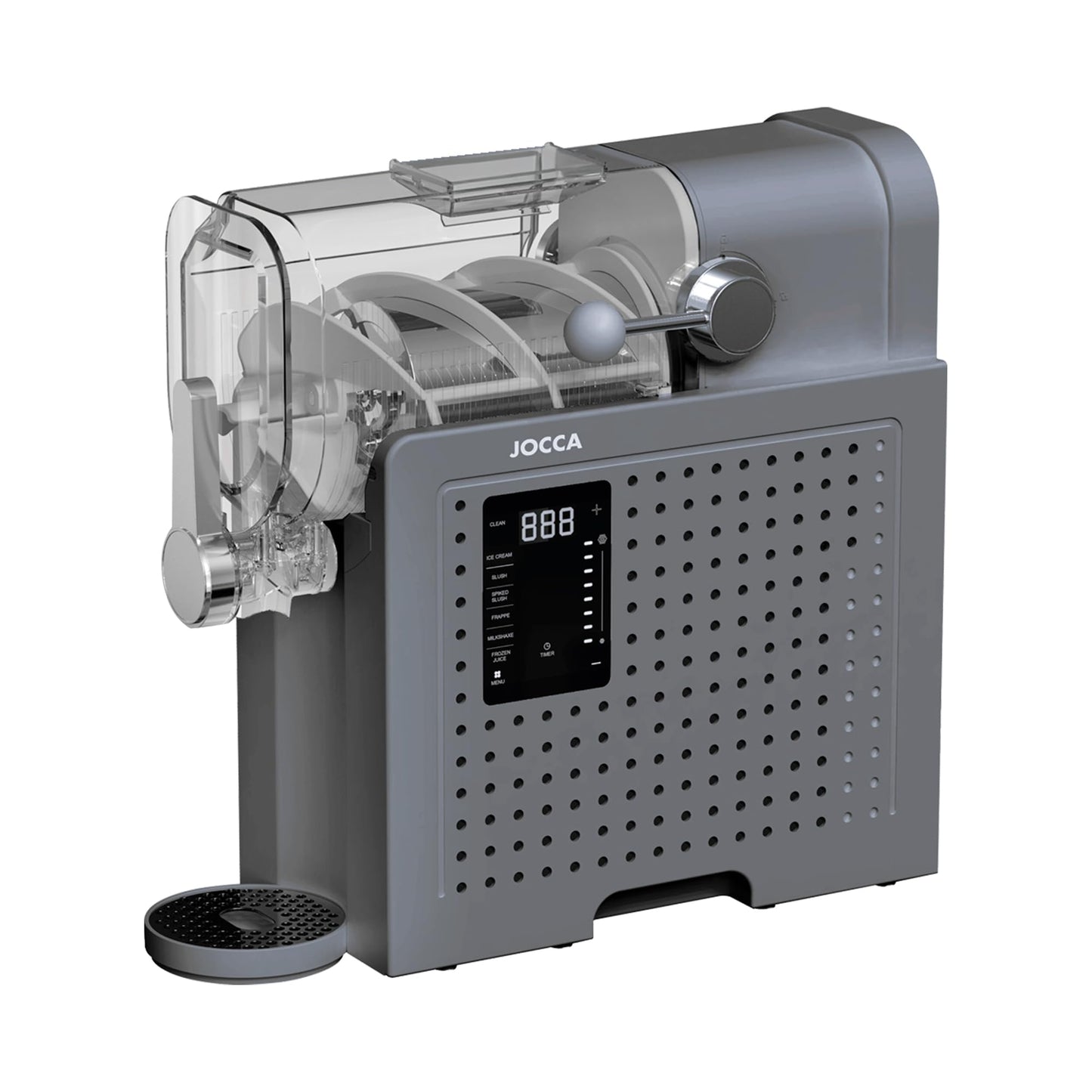 JOCCA Máquina para Hacer Granizados, Helados y Batidos, 1.6L, 200W, Acero Inoxidable, Sin Hielo, Control Táctil, Uso Profesional y Doméstico