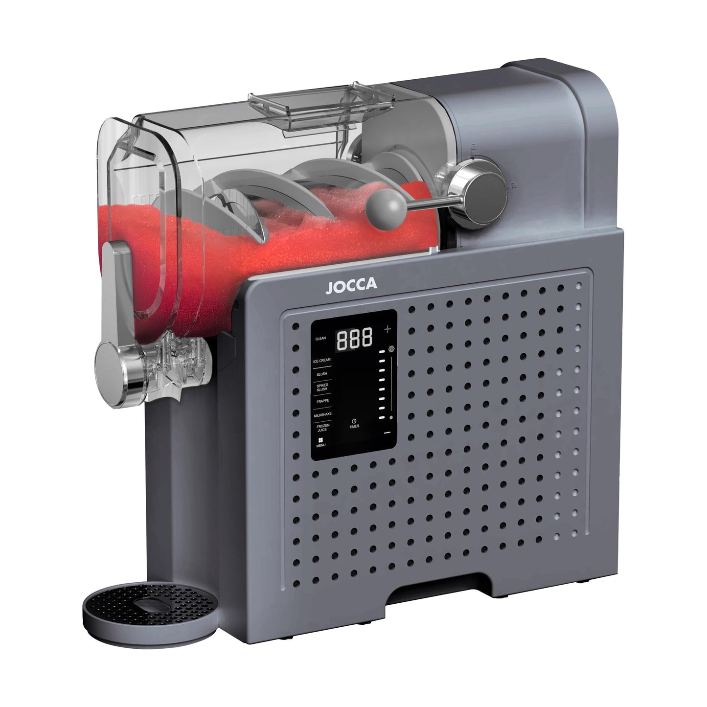 JOCCA Máquina para Hacer Granizados, Helados y Batidos, 1.6L, 200W, Acero Inoxidable, Sin Hielo, Control Táctil, Uso Profesional y Doméstico
