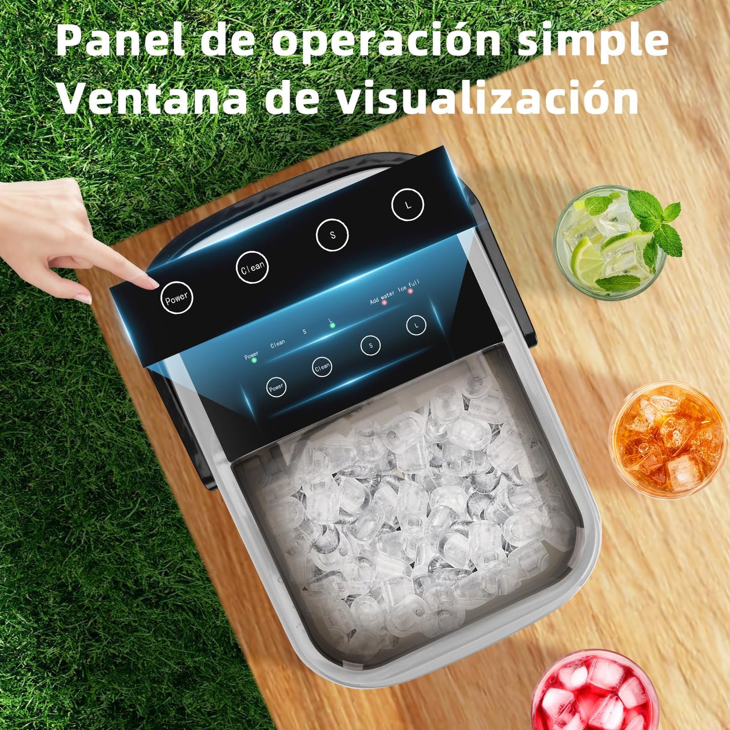 Aigostar Máquina de Hielo 130W con Ventana