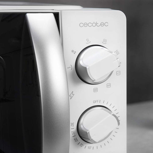Cecotec Microondas con Grill ProClean 2110, 700W, 20L, 6 Niveles de Potencia, Función Grill, Tecnología 3DWave, Modo Descongelación, Temporizador hasta 30 mins