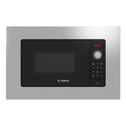 Bosch Microondas Integrable 60cm, 8 Programas Automáticos, Display LED, Acero Inoxidable, Modelo BEL623MS3