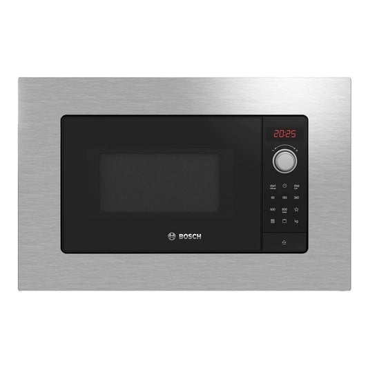 Bosch Microondas Integrable 60cm, 8 Programas Automáticos, Display LED, Acero Inoxidable, Modelo BEL623MS3