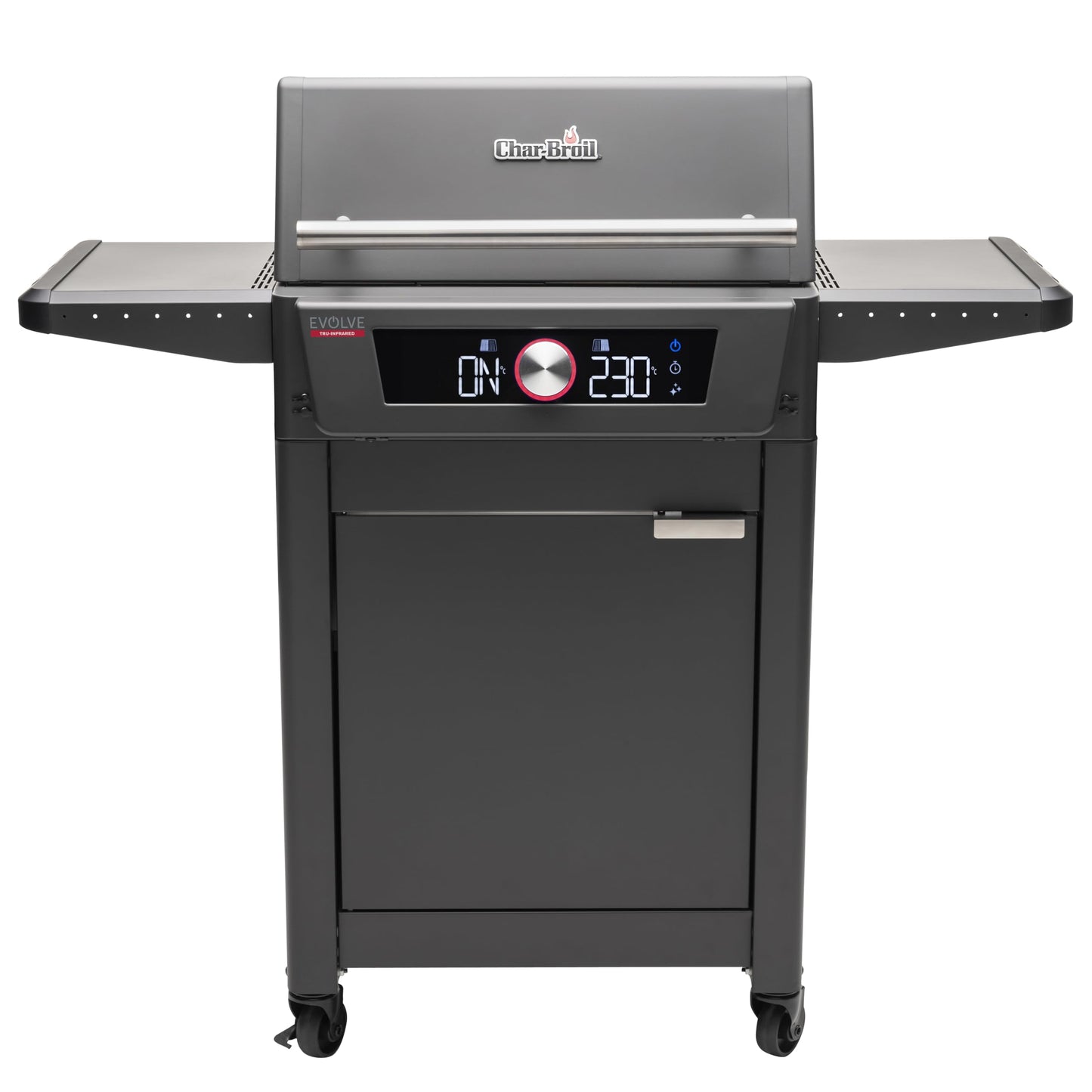 Char-Broil Barbacoa Eléctrica Evolve con E-Power, Control por Aplicación, 90-370°C, Función de Limpieza y Calor Preciso en Dos Zonas