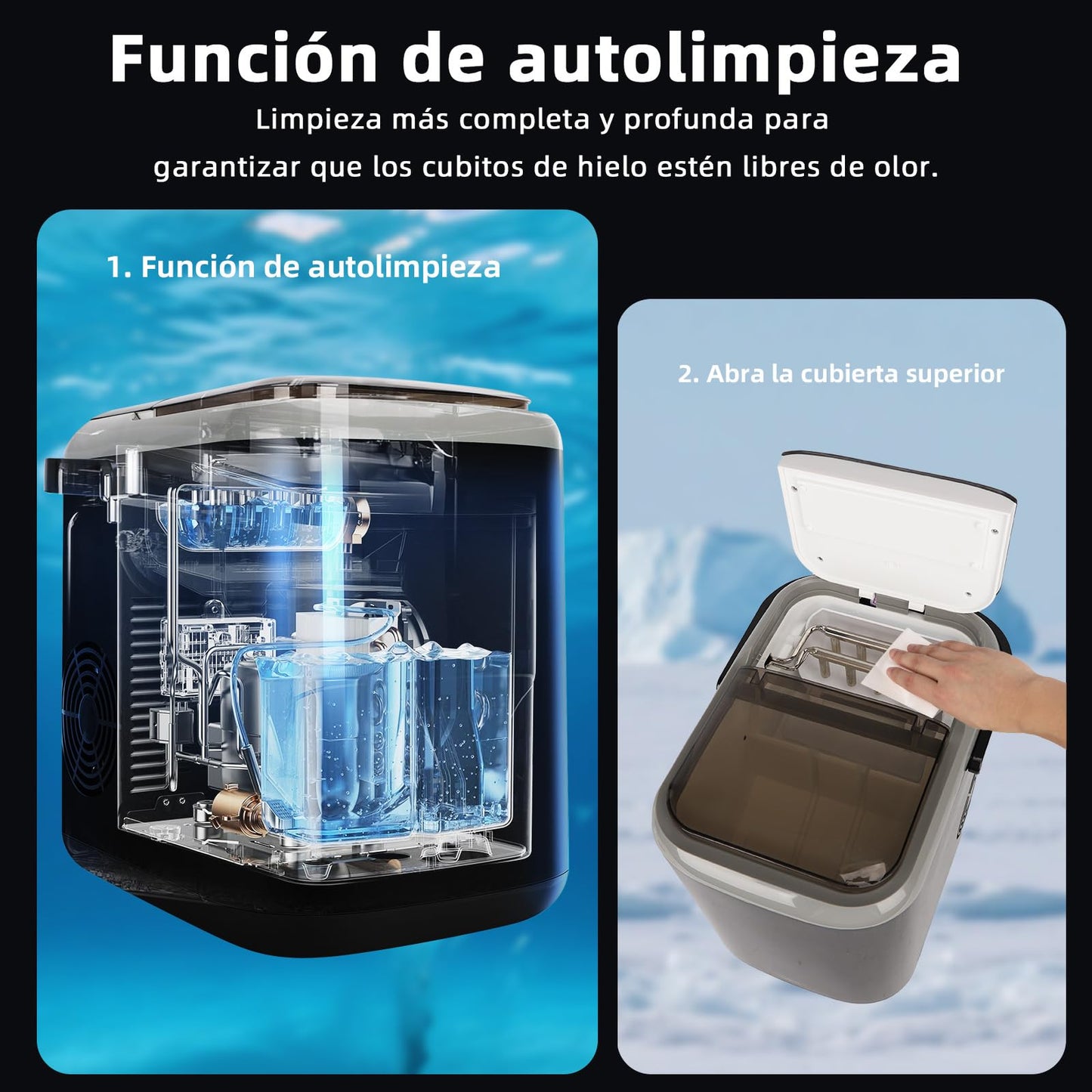 Aigostar Máquina de Hielo 130W con Ventana