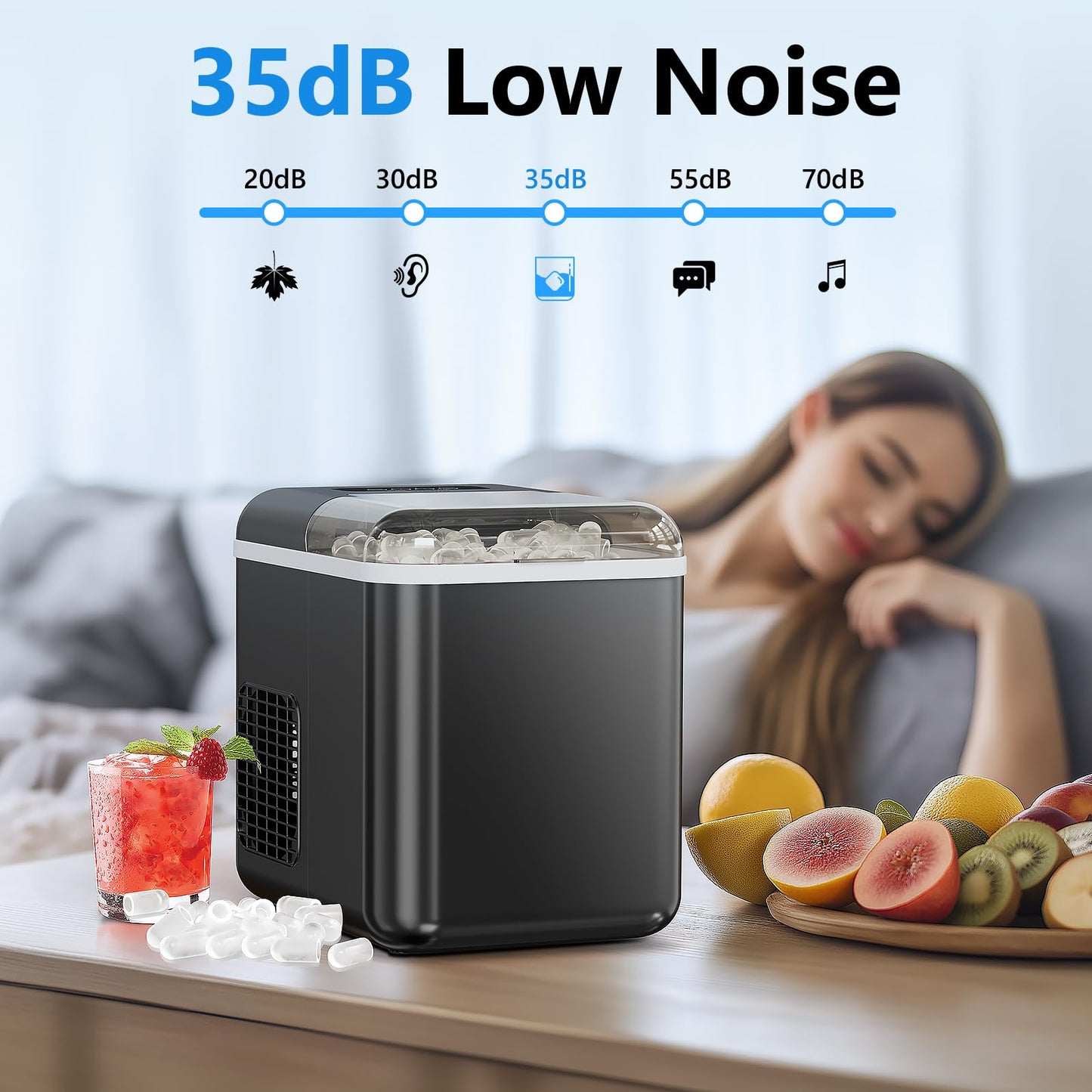 Máquina de Hielo 20kg/24h con Control por App