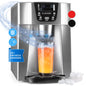 Klarstein Máquina de Hielo para Casa 2L, Ice Maker Encimera 12 kg/día, Cubitos Grandes, Panel Táctil, Sistema Auto Limpieza y Función Extra Rápida