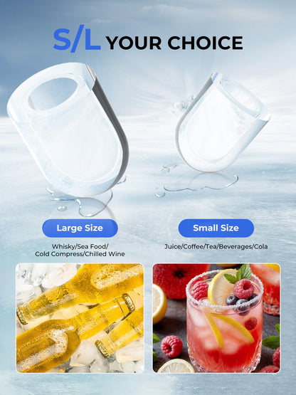 FOHERE Máquina de Hielo Compacta Negra