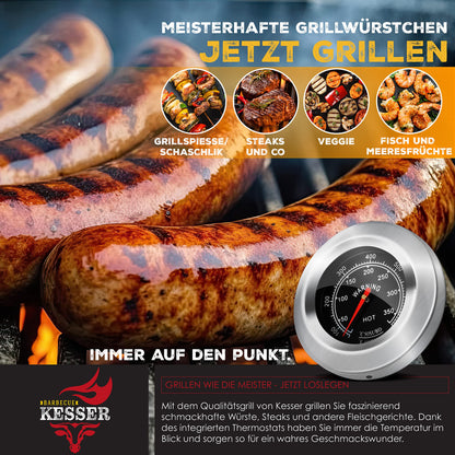 KESSER® Parrilla de Carbón con Carrito Gris