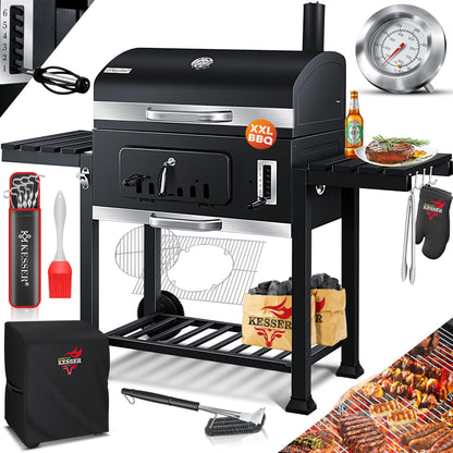 KESSER® Barbacoa XXL con Ahumador y Ruedas